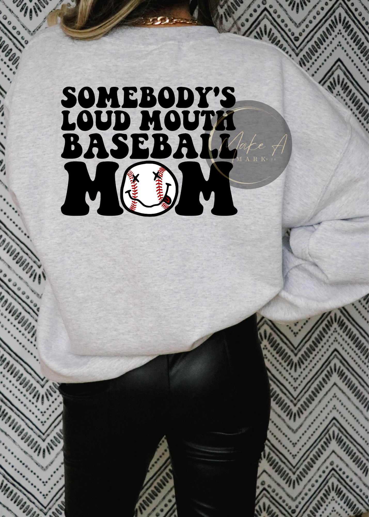 Loud mouth baseball mom crewneck sweater